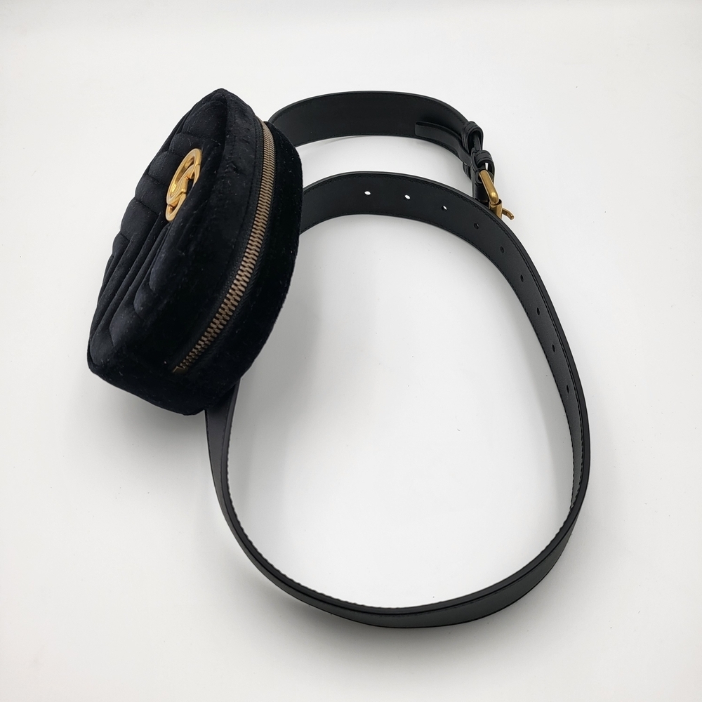 GUCCI GG Marmont Oval velvet handbag/waist bag..Authentic w/COA... - Picture 2 of 16